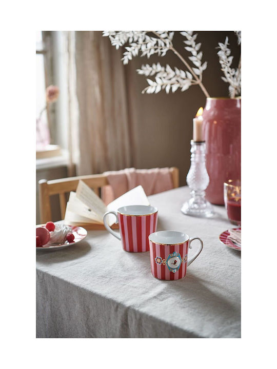 PiP Studio Κούπα από Πορσελάνη Κόκκινη 190ml