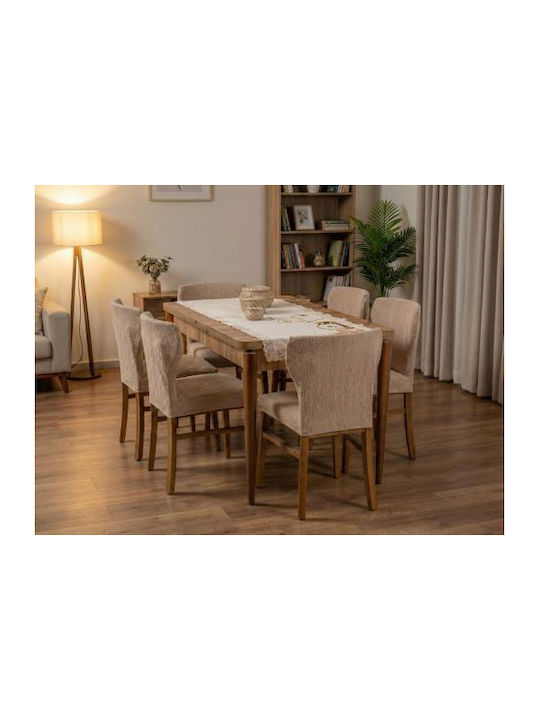 Linea Home Baroque Elastic Chair Cover Elephant 3 Pieces