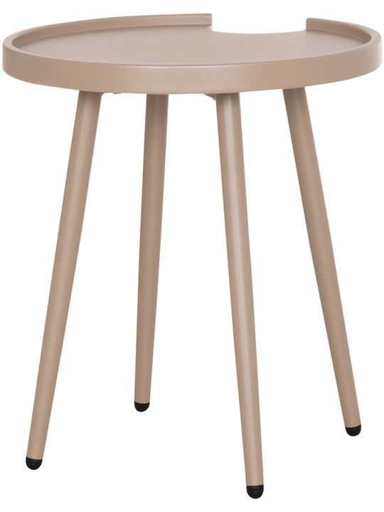 Hilfsmittel Garten- und Terrassentisch aus Aluminium Teroc Cappuccino 47x47x53cm