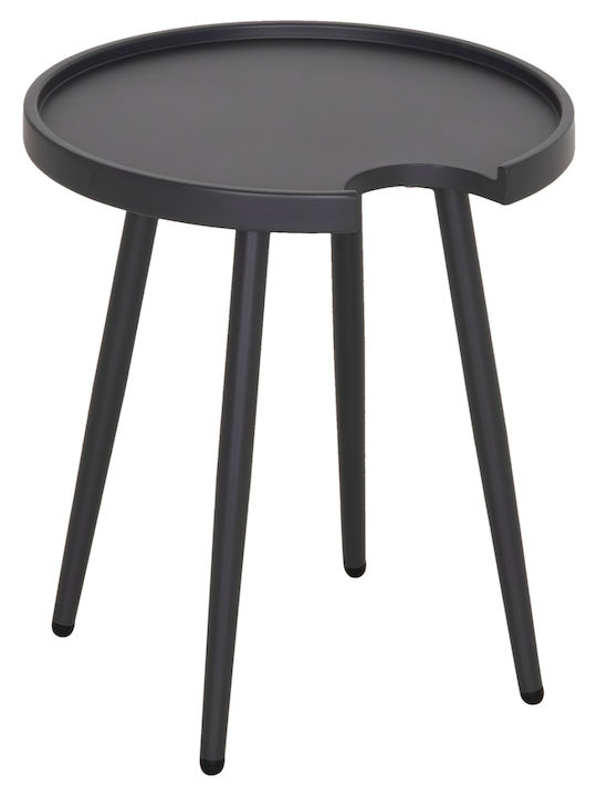 Auxiliary Table for Small Outdoor Spaces Aluminum Teroc Gray 47x47x53cm
