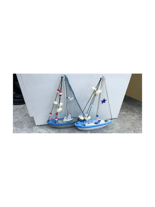 Διακοσμητικό Καράβι Πλαστικό 20x4x27cm 2τμχ