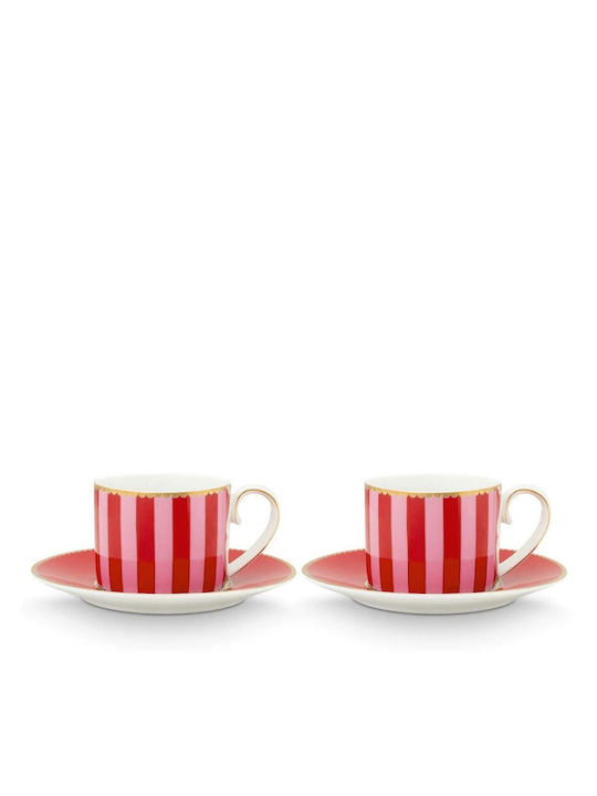 PiP Studio Tea Cup Porcelain Red 100ml