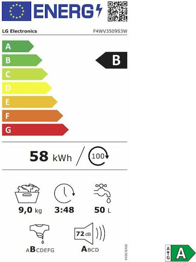 LG Mașină de Spălat Rufe 9kg 1400 Rotatii F4A1009NWK