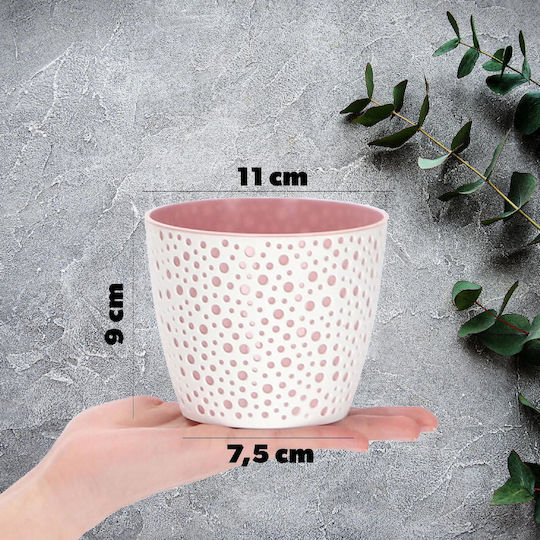 Kadax Plastic Pink Flower Pot 11x11cm