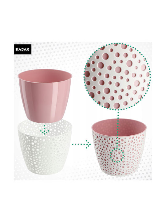 Kadax Plastic Pink Flower Pot 11x11cm