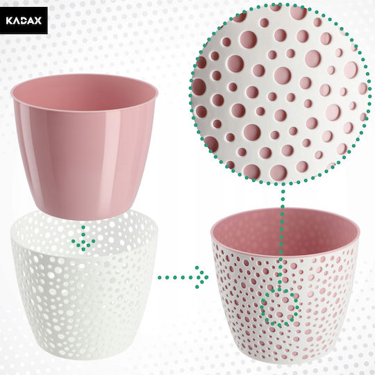 Kadax Plastic Pink Flower Pot 11x11cm