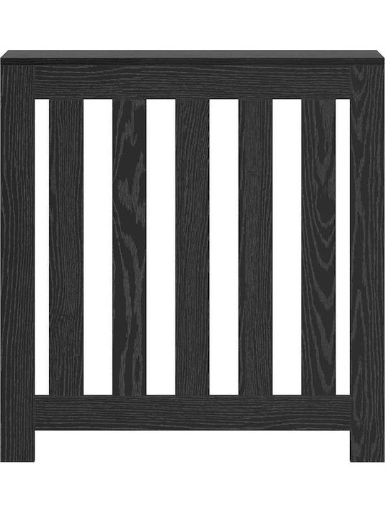 vidaXL Black Particleboard Radiator Cover 78x20x82cm