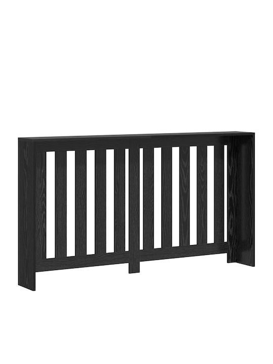 vidaXL Radiator Cover Made of Particleboard Black 149x20x82cm