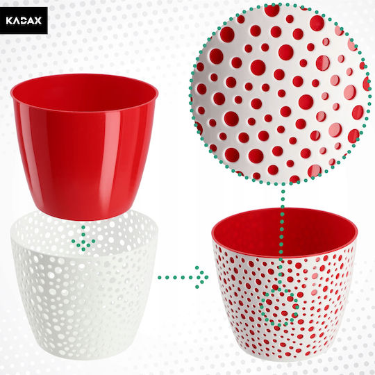 Kadax Kadax Kunststoff Blumentopf Rot 13x13cm