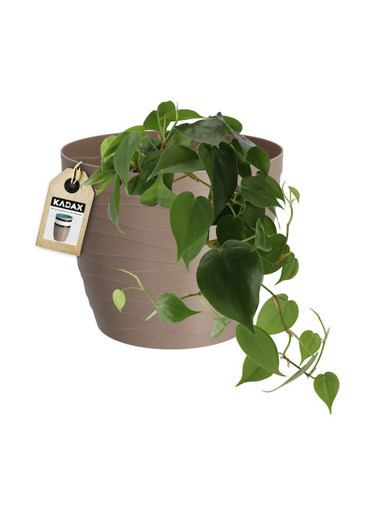 Kadax Plastic Flower Pot Beige 17x17cm