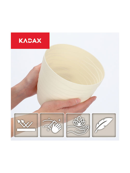 Kadax Γλάστρα Πλαστική Cream 17x17εκ.