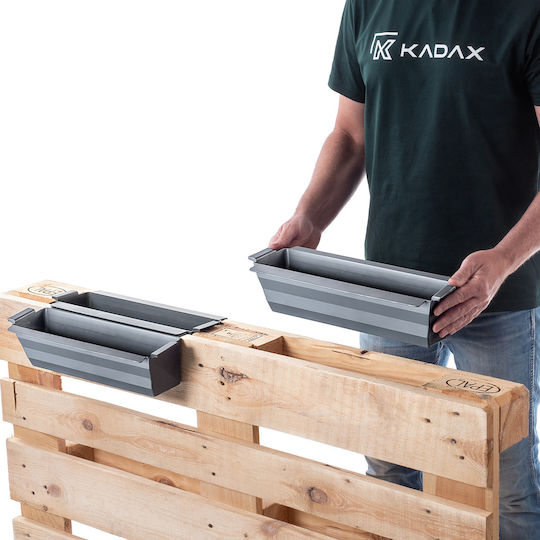 Kadax Комплект 6 Пластмасови Саксии За Цветя Сиви