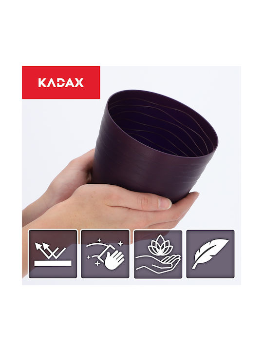 Kadax Plastic Flower Pot Plum 13x13cm