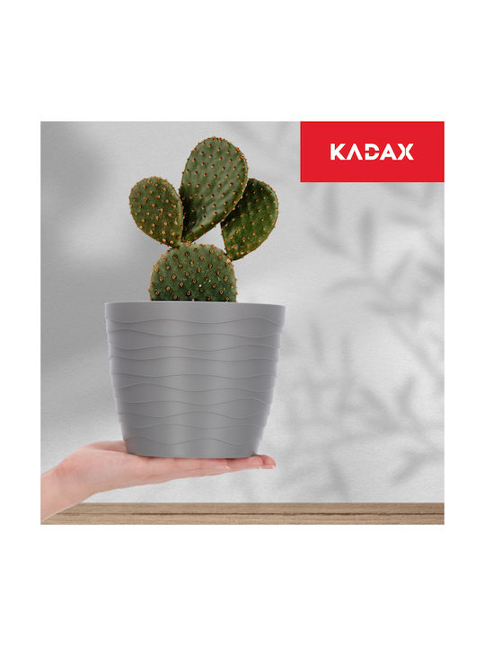 Kadax Γλάστρα Πλαστική Ash Gray 15x15εκ.
