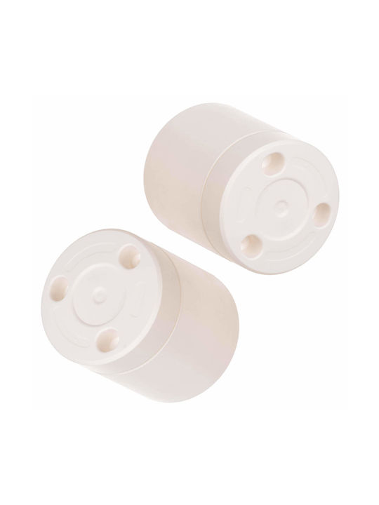 Kadax Set 2 Ghivece de Flori Din Plastic Cu Farfurie