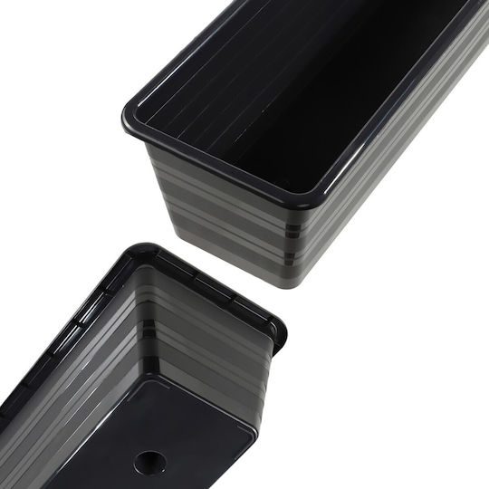 Kadax Set 3 Ghivece de Flori Din Plastic Gri