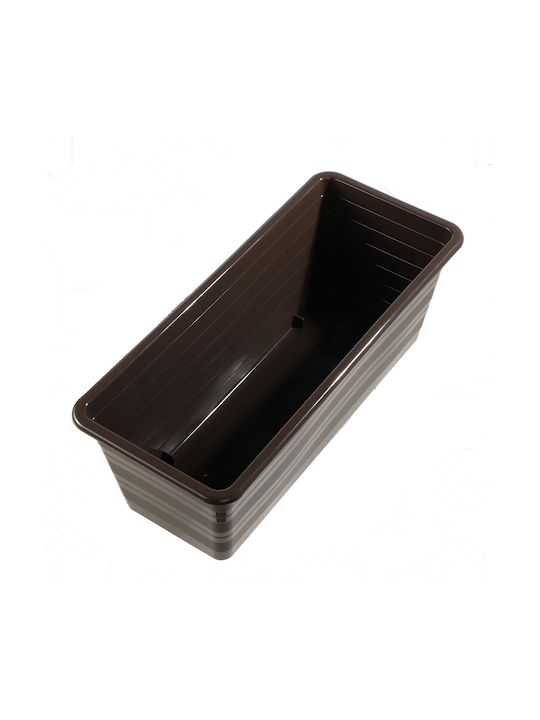 Kadax Set 4 Planter Box-uri Plastice Maro