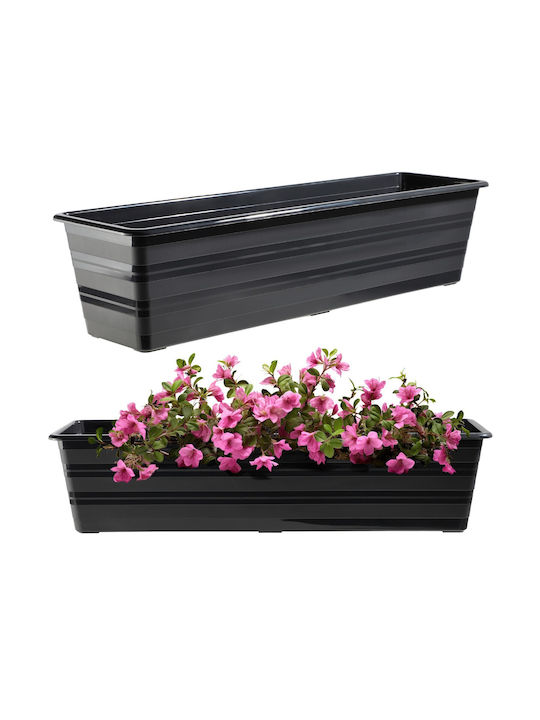 Kadax Satz 4 Kunststoff Blumenkasten Grau