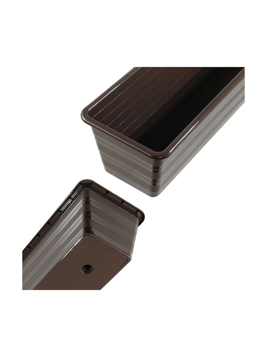 Kadax Set 4 Planter Box-uri Plastice Maro