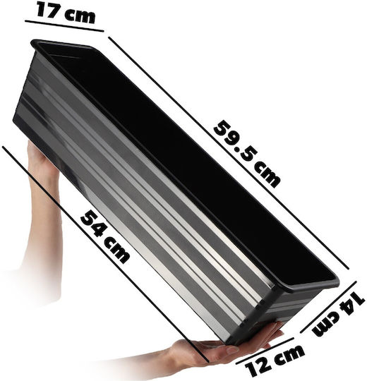 Kadax Set of 4 Gray Plastic Planter Boxes