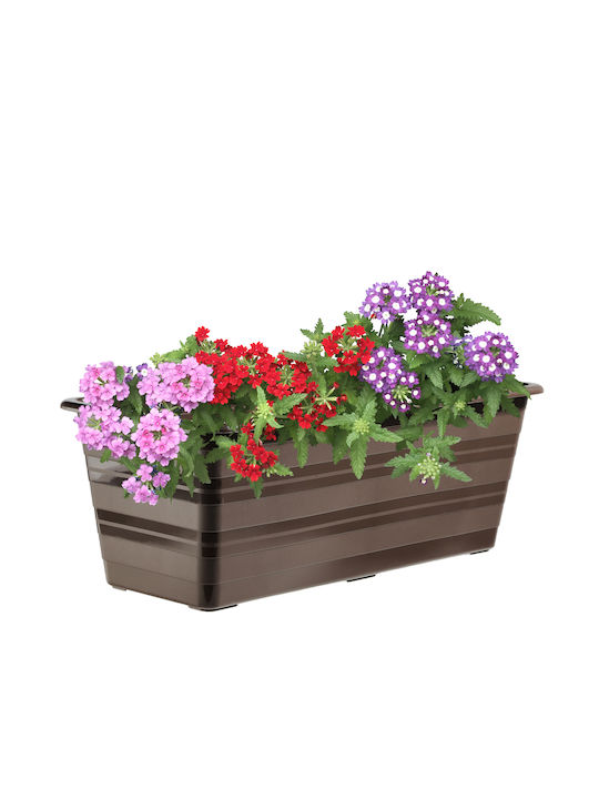 Kadax Set 4 Planter Box-uri Plastice Maro