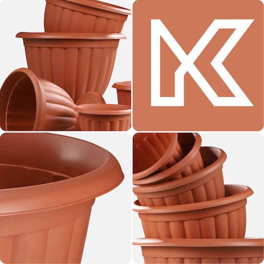 Kadax Kadax Kunststoff Blumentopf Orange 40cm