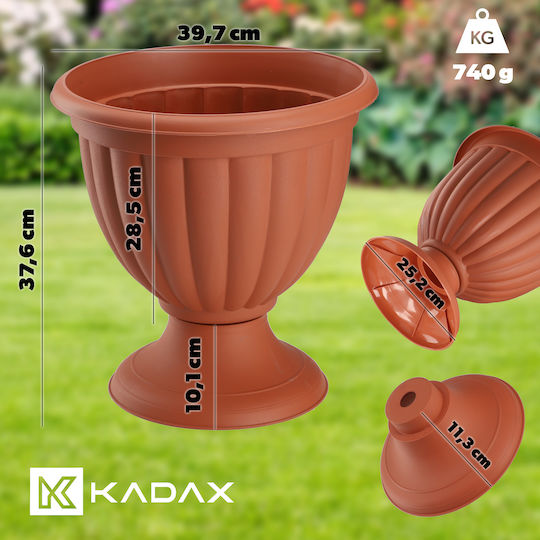 Kadax Kadax Kunststoff Blumentopf Orange 40cm