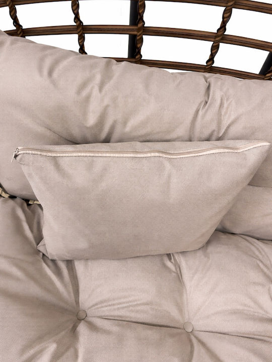 Φωλιά με Βάση 2 Θέσεων Rattan Μ150xΠ120xΥ80cm Καφέ Φωλιά με Βάση 2 Θέσεων Rattan Μ150xΠ120xΥ80cm Καφέ