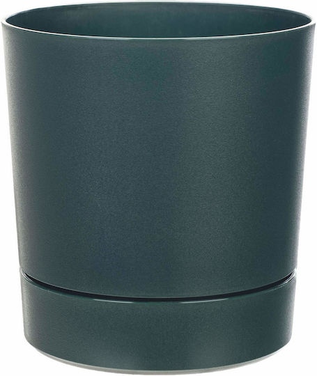 Kadax Plastic Green Flower Pot with Saucer 34.5x34.5cm