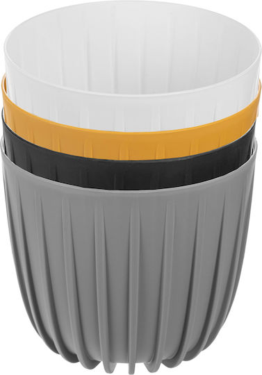 Kadax Γλάστρα Πλαστική Yellow 16x16εκ.