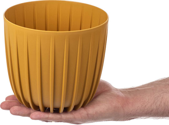 Kadax Γλάστρα Πλαστική Yellow 16x16εκ.