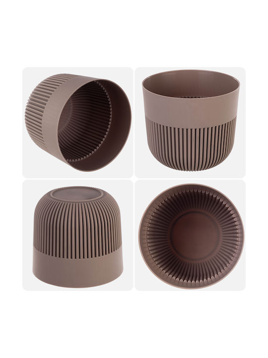 Kadax Ghiveci De Flori Din Plastic Bej 15x15cm
