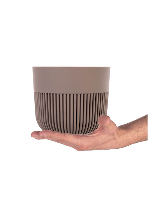 Kadax Ghiveci De Flori Din Plastic Bej 15x15cm