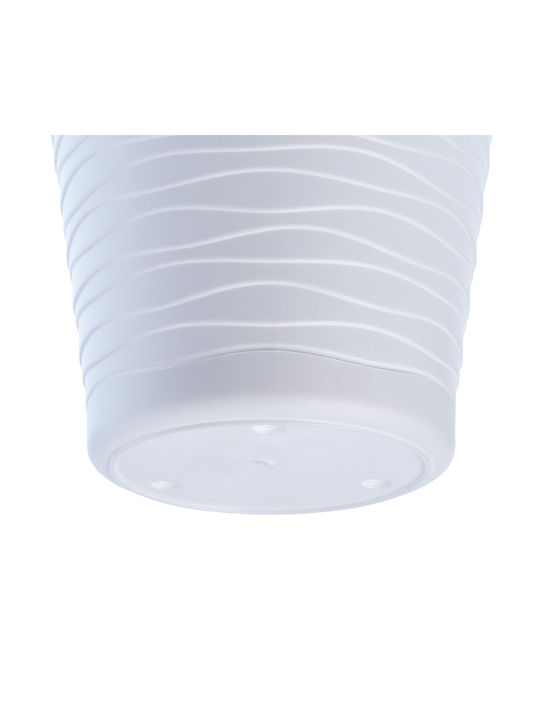 Kadax Γλάστρα Πλαστική White με Πιάτο 18x18εκ.