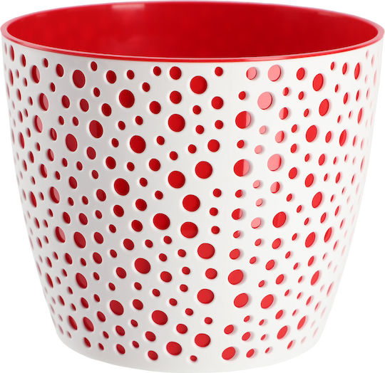 Kadax Γλάστρα Πλαστική Red 17x17εκ.