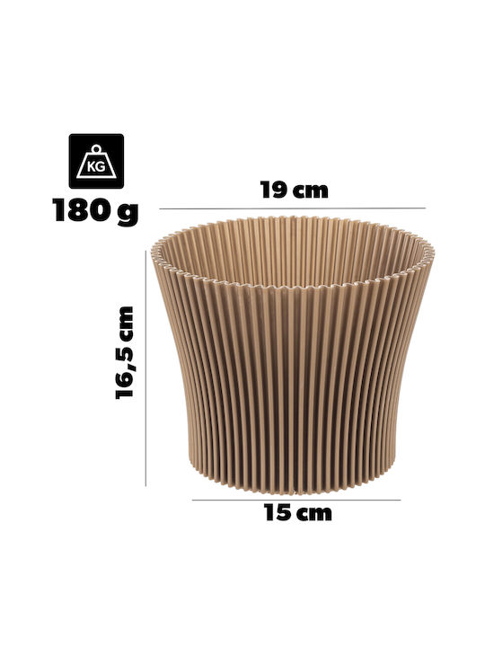 Kadax Plastic Gold Flower Pot 19cm