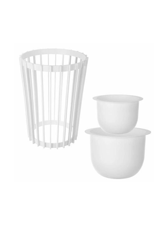 Kadax Γλάστρα Πλαστική White 29εκ.