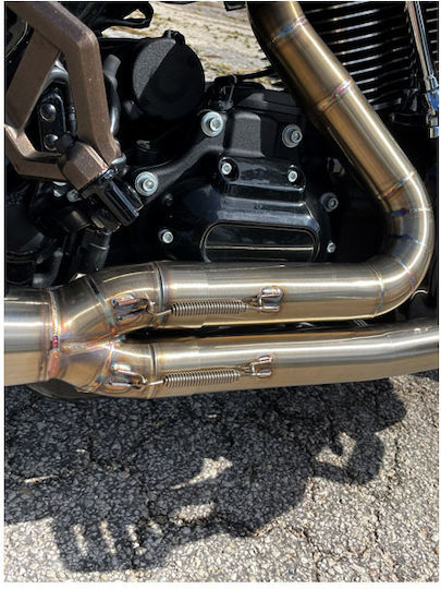 Kodlin Комплект За Изпускателна Система Мотоциклет Next Level 2-1 Harley Davidson '17 '25 Flt Touring Изпускателна Система Ясна Неръждаема Стомана