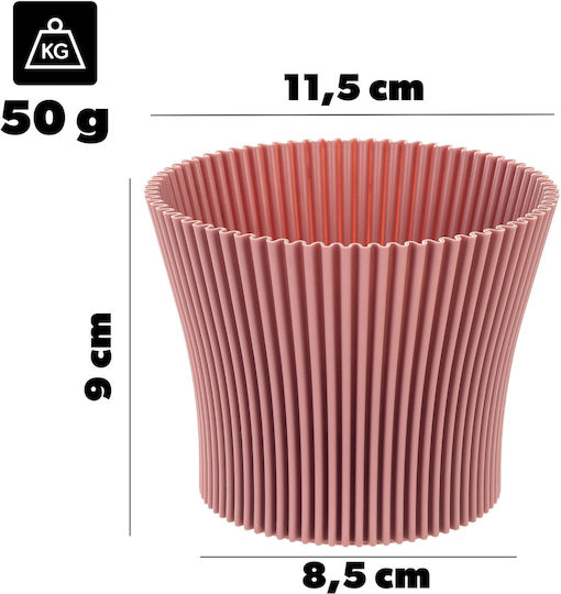 Kadax Plastic Pink Flower Pot 11cm