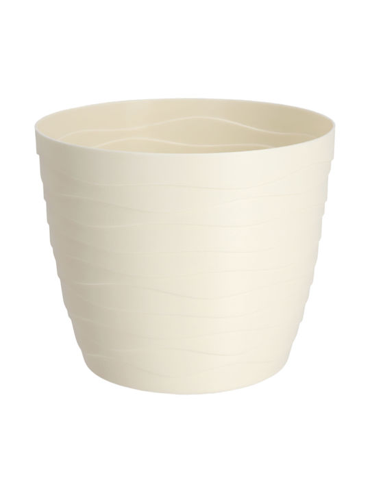 Kadax Kadax Kunststoff Blumentopf Creme 11x11cm