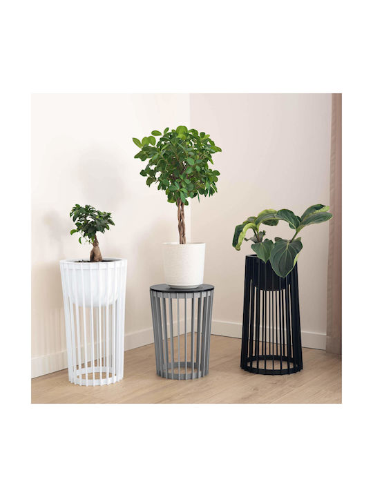 Kadax Plastic Gray Flower Pot