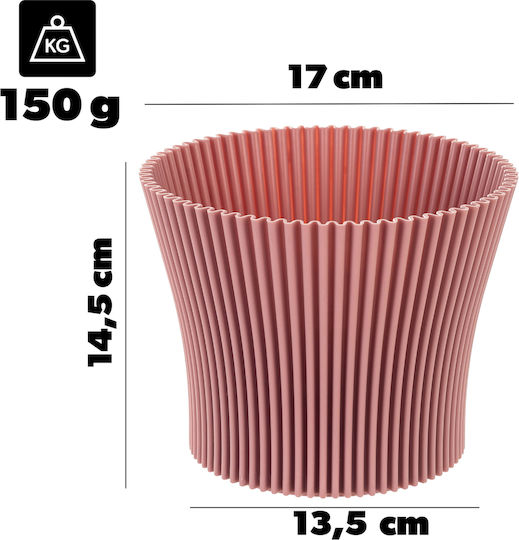 Kadax Ghiveci De Flori Din Plastic Roz 17 Cm