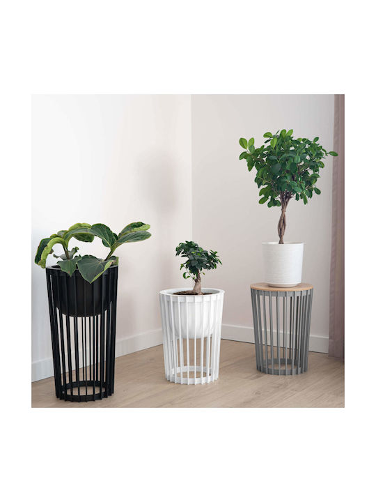 Kadax Plastic Gray Flower Pot