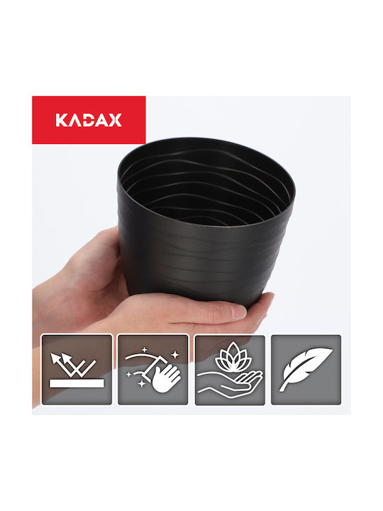 Kadax Kadax Kunststoff Pflanzgefäß Schwarz 15x15cm