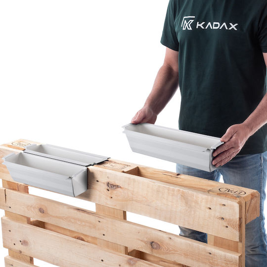 Kadax Комплект 6 Пластмасови Бели Саксии за Цветя