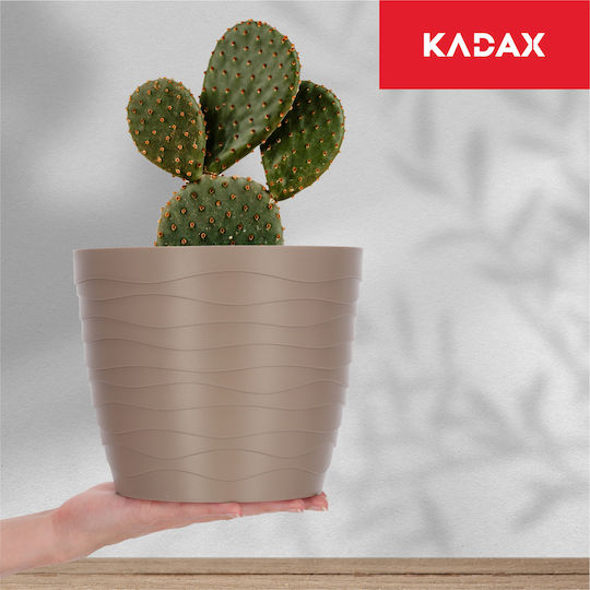 Kadax Γλάστρα Πλαστική Beige 19x19εκ.