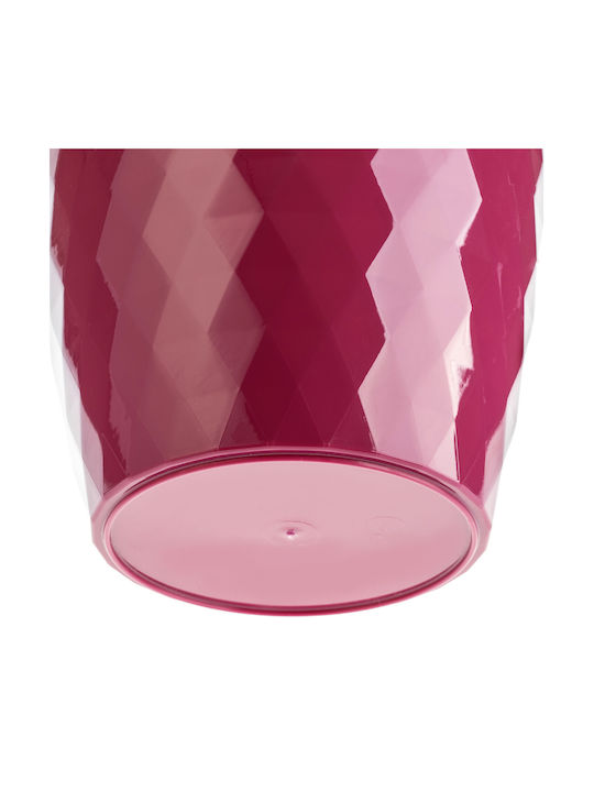 Kadax Set of 3 Plastic Pink Flower Pots with Saucer