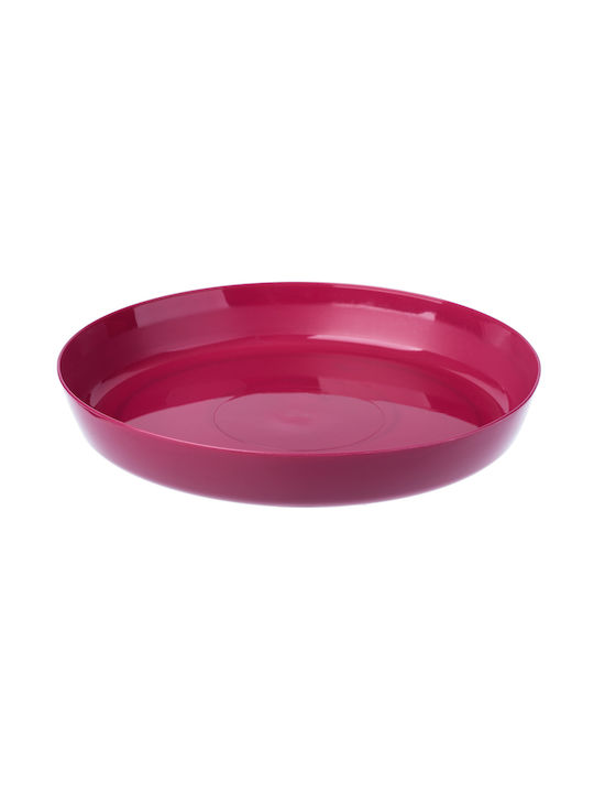 Kadax Set of 3 Plastic Pink Flower Pots with Saucer