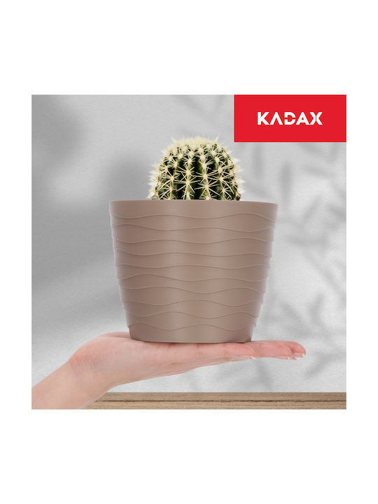 Kadax Kadax Kunststoff Blumentopf Beige 13x13cm