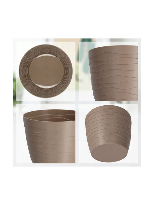 Kadax Kadax Kunststoff Blumentopf Beige 13x13cm